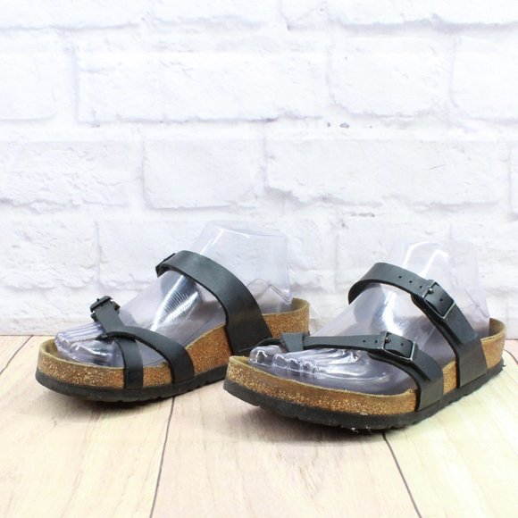 Birkenstock Mayari Black Birko-Flor Slide Sandals Size EU 37 US  6-6.5 - Picture 2 of 10